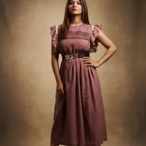 puple women midi dress purple