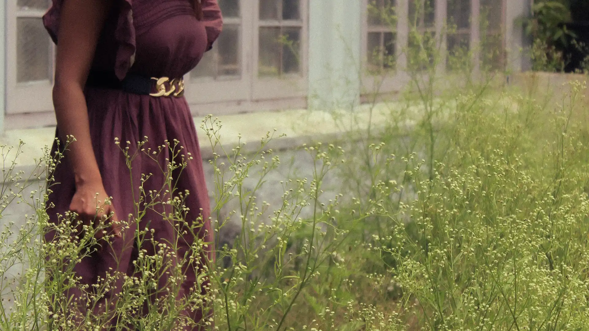 puprle mul cotton dress