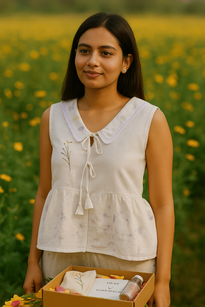 eco printed crop top
