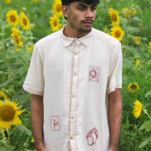 HANDLOOM COTTON KHADI TEA DYED
