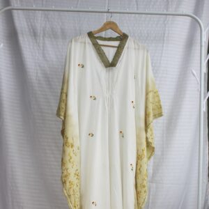 eco printed kaftan