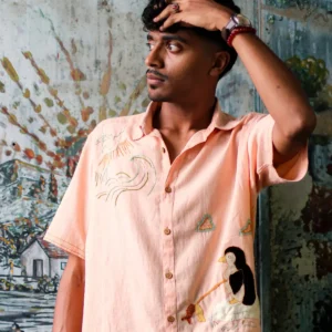 unisex casual shirt naturally dyed