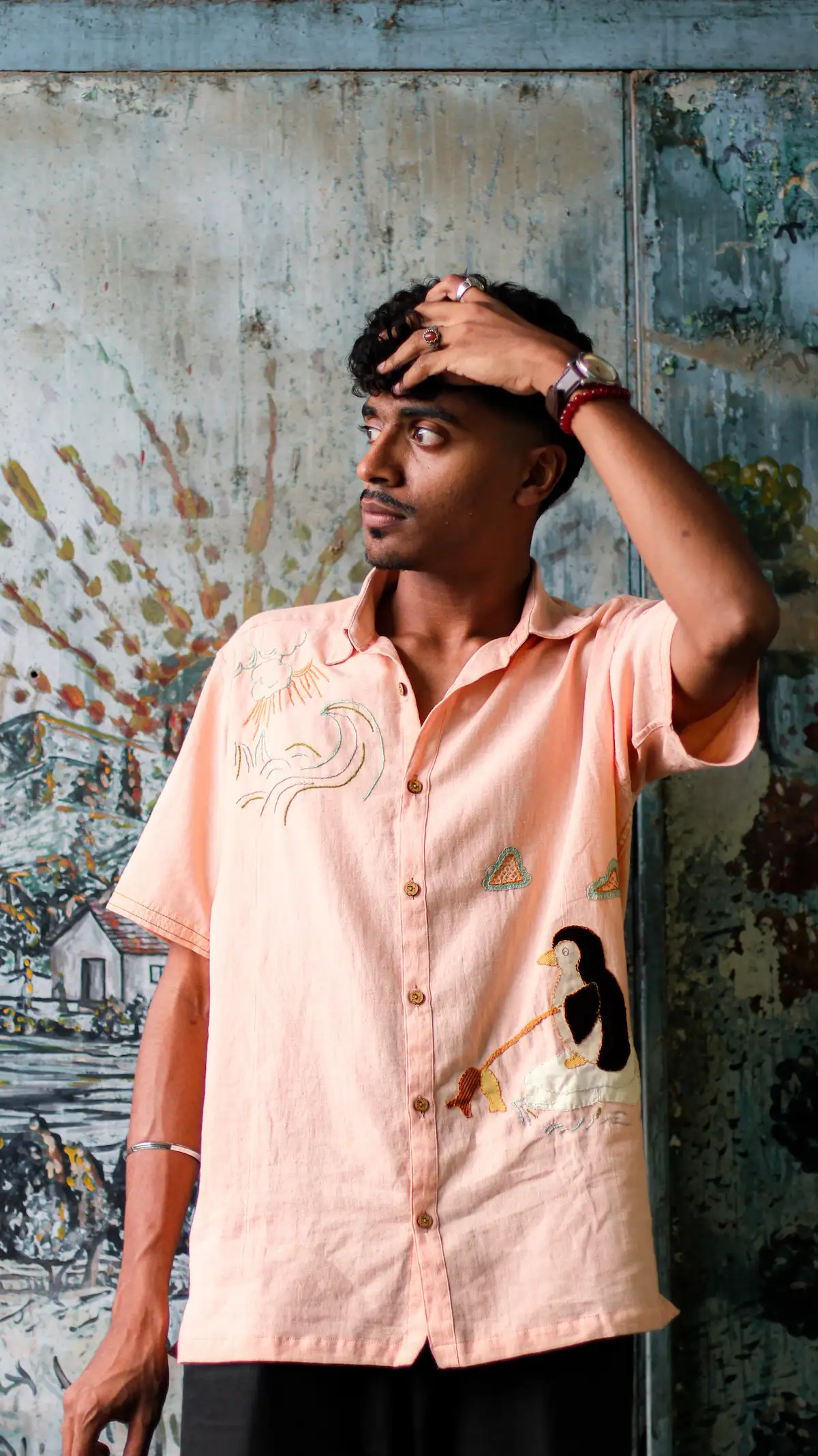 unisex casual shirt naturally dyed