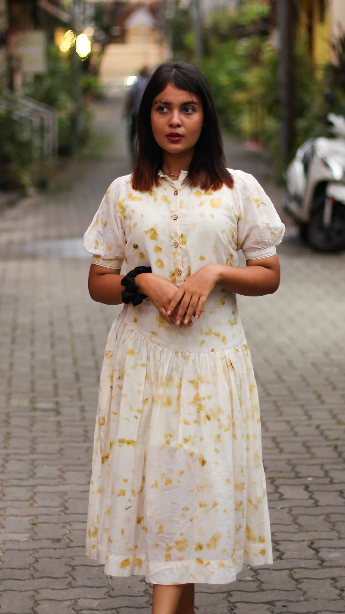 onion peel eco printed coord set