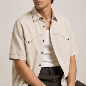 Latte Frappé Linen Shirt- Unisex