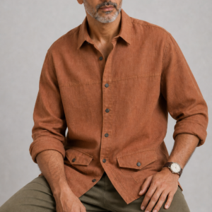 red eye utility linen shirt